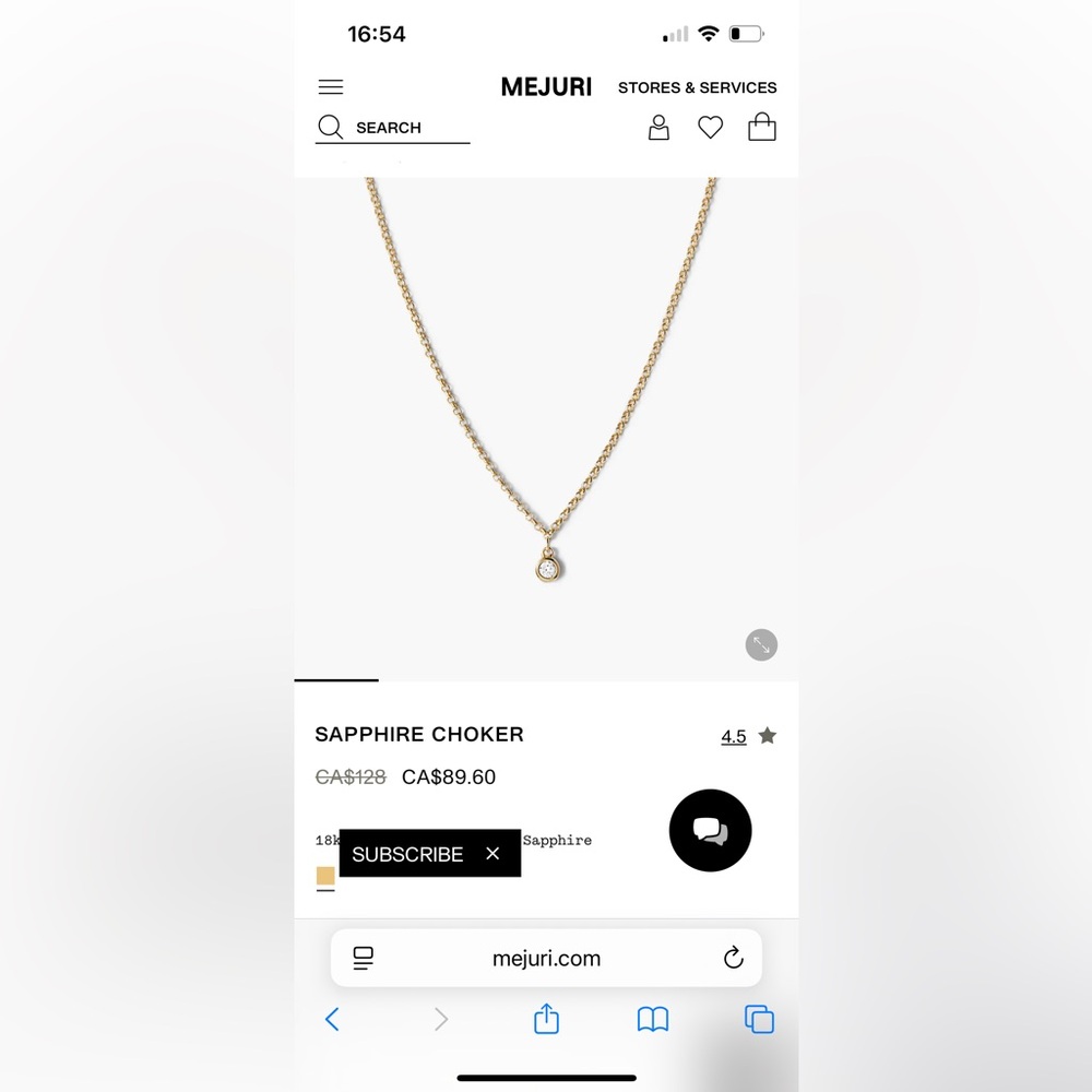 Mejuri SAPPHIRE necklace